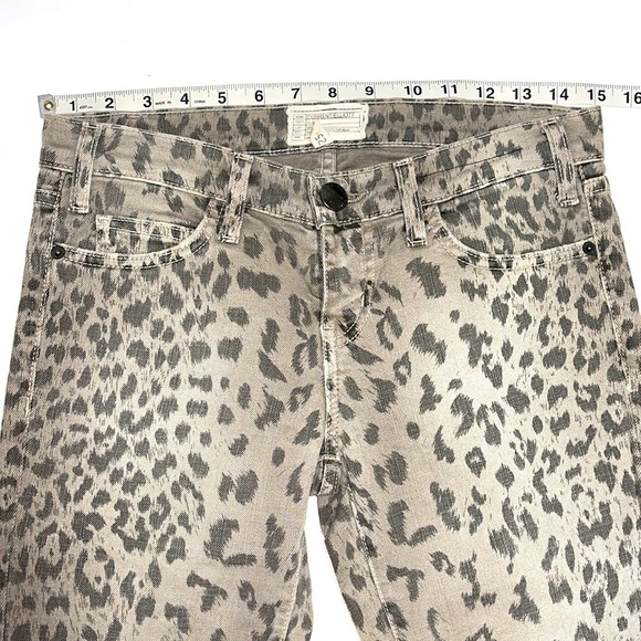 Current Elliot The Stiletto Grey Leopard Jeans - Picture 6 of 8